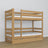Lit superposé avec tiroir pour matelas chêne naturel en chêne – bois massif, style scandinave