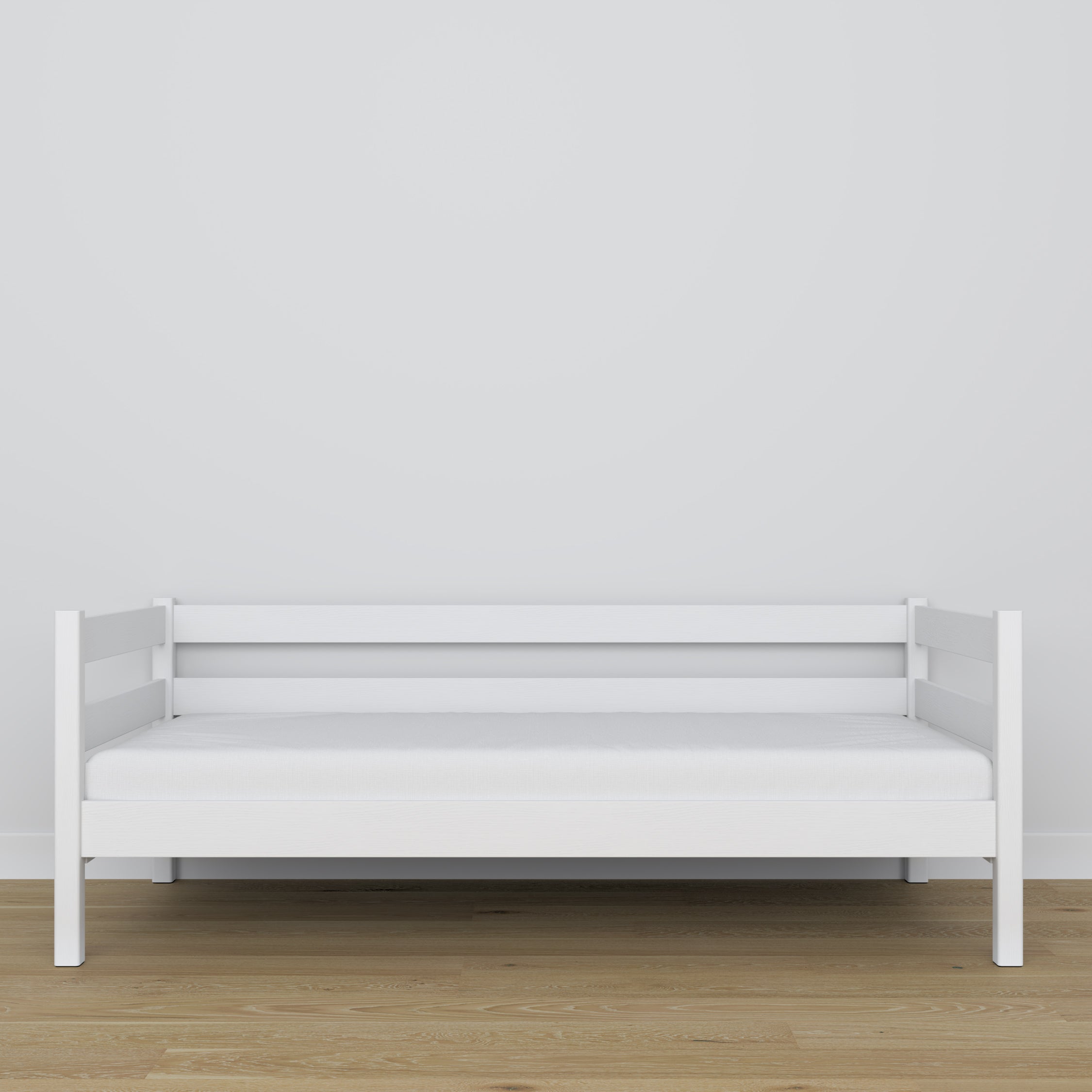 Bettsofa aus Holz Weiß – Holz- und Verbindungsdetails, Nizio Home