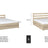 Doppelbett Eiche gebleicht – Verbindungs- und Schubladendetails, Nizio