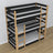 Lit superposé 3 niveaux noir avec chêne dans la chambre d'enfant – décoration scandinave, Nizio