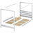 Oak canopy bed natural oak – wood details, premium quality, Nizio