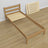 Bed with mattress drawer natural oak made of oak – dimensions, Nizio