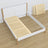 Doppelbett Holz Weiß-Eiche – Maße und Schema, Nizio Home