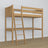 Oak Loft Bed with Desk Natural Oak – Ladder and Safety Rail