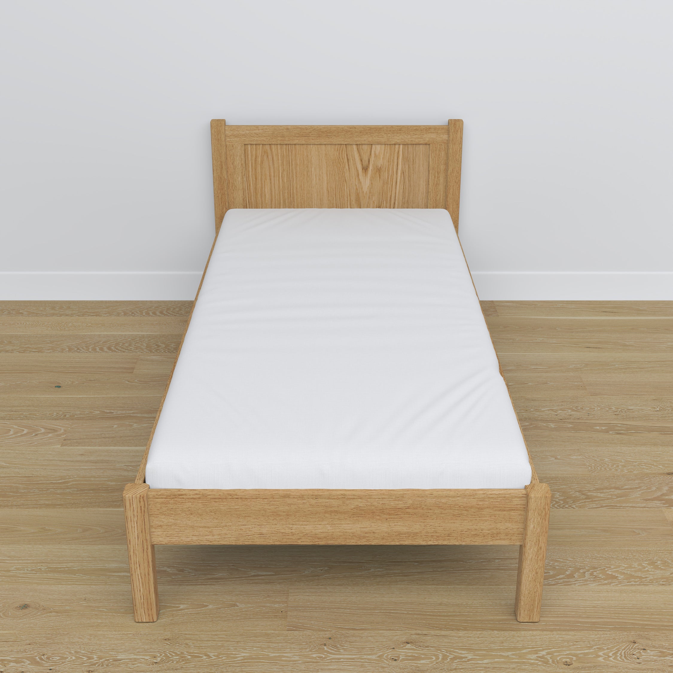 Bett Natureiche aus Eiche – Maße und Schema, Nizio Home