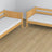 Natural Pine Wooden Bunk Bed – Slatted Frame, Durable Joinery Joints