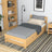 Lit pin naturel z tiroir na dodatkowy matelas – en bois, pour enfants Nizio