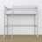 Grey Wooden Loft Bed – Slatted Frame, Side View