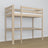 Loft bed with desk bleached oak oak – dimensions, Nizio Home