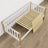 Bettsofa aus Holz Weiß mit Eiche – Holz- und Verbindungsdetails, Nizio Home