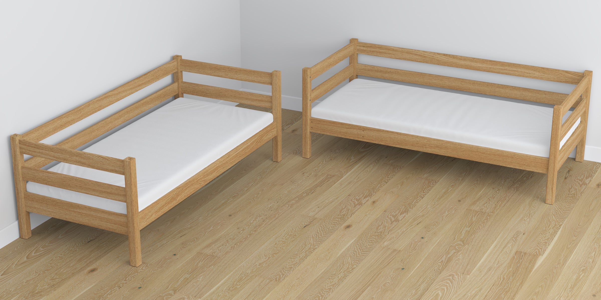 Natural Oak Oak Bunk Bed – Dimensions and Diagram, Nizio