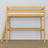 Lit mezzanine pin naturel avec bureau – espace d'apprentissage sous la chambre, en bois