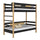 Black and Oak Wooden Bunk Bed – Children’s Room, Solid Wood, Scandinavian Style