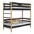 Black and Oak Wooden Bunk Bed – Children’s Room, Solid Wood, Scandinavian Style