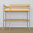 Lit mezzanine avec bureau en bois pin naturel – détails des assemblages et de l'échelle