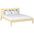 Doppelbett Holz Kiefer farblos – Schlafzimmer, Massivholz, skandinavischer Stil