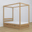 Oak canopy bed natural oak – decorative frame, child’s room