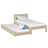 Oak bed with mattress drawer bleached oak – child’s room, scandi Nizio
