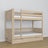 Lit superposé en chêne chêne blanchi – intérieur du tiroir na matelas, chambre d'enfant