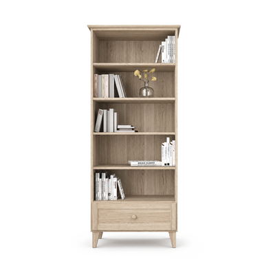 Étagère 1S 80 Scandi en chêne chêne blanchi