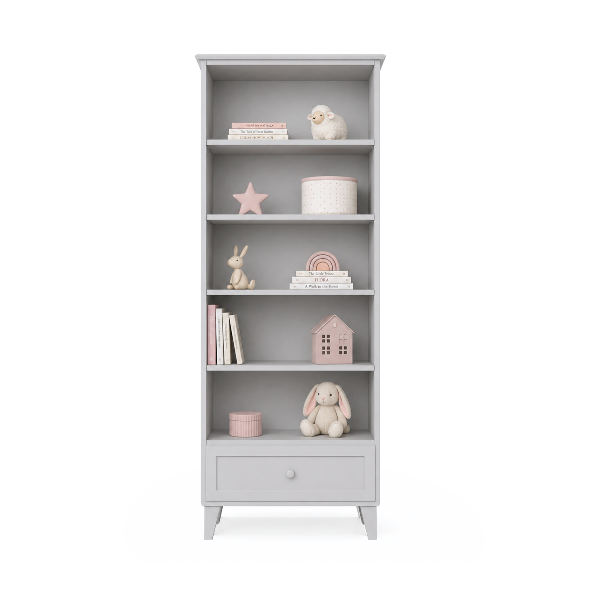 Holzregal 1S 80 Scandi grau