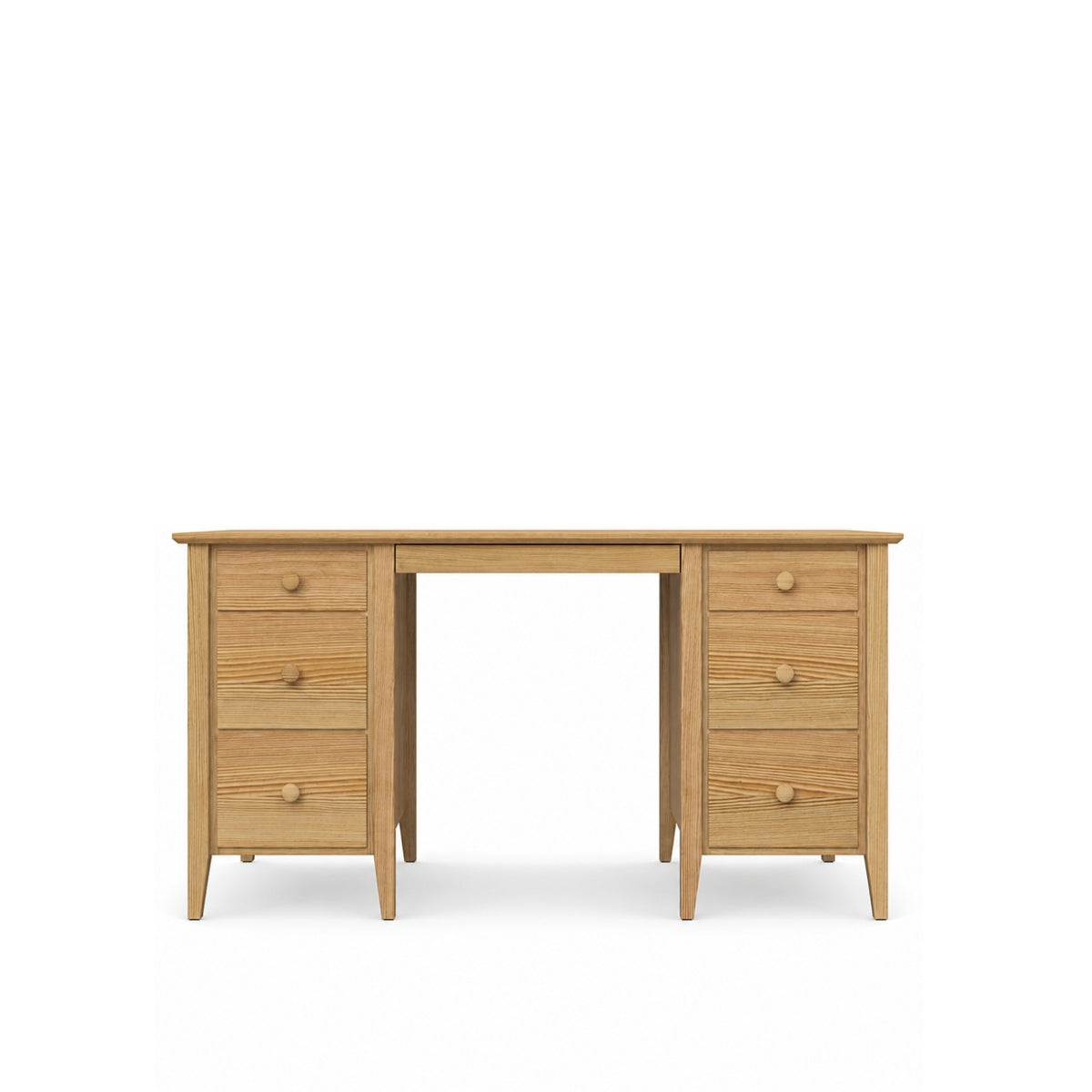 Desk with 6 drawers pine natural pine – office and youth room, scandi