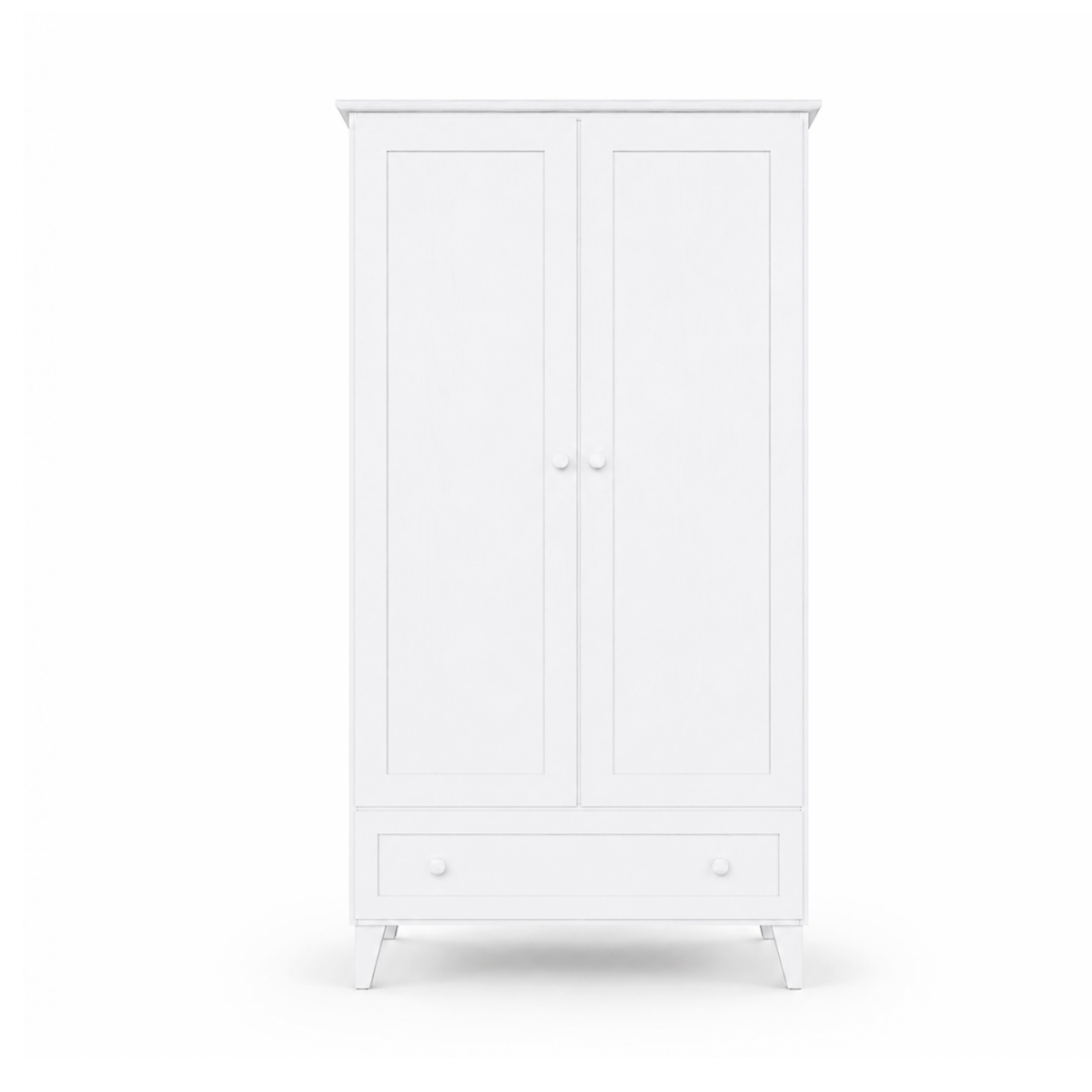 Armoire 2D1S Scandi en bois blanc