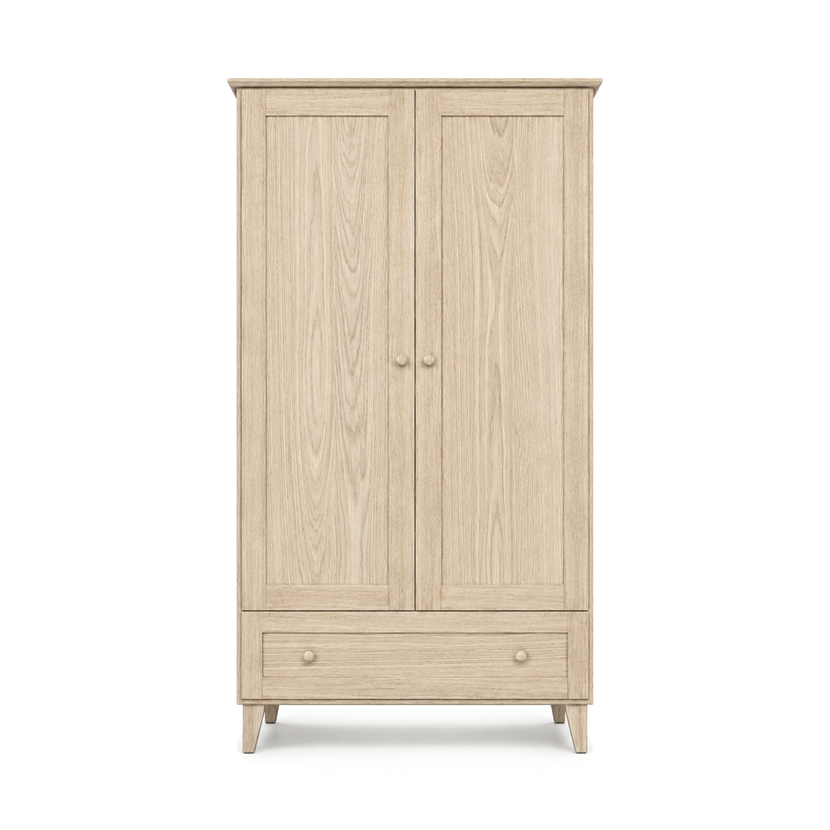 Eichenschrank 2D1S Scandi Eiche weiß gewaschen