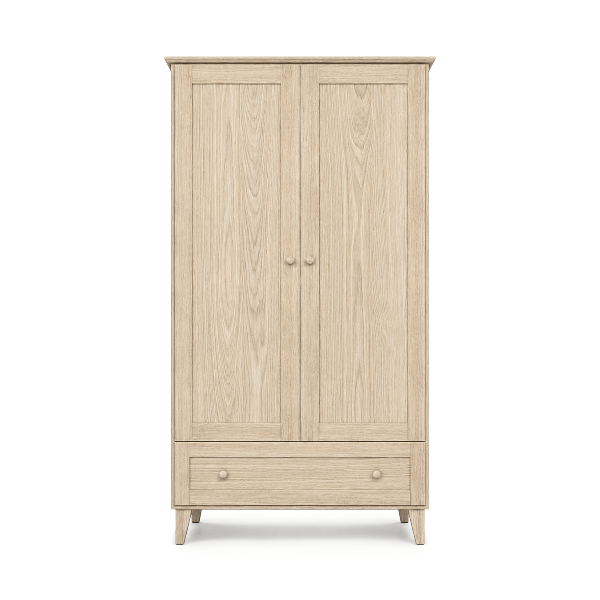 Eichenschrank 2D1S Scandi Eiche weiß gewaschen