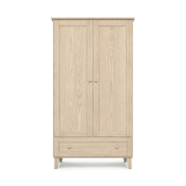 Eichenschrank 2D1S Scandi Eiche weiß gewaschen