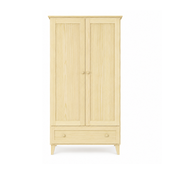 Armoire 2D1S Scandi en pin pin incolore