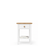 Table de chevet 1S N01 Scandi en bois blanc / chêne naturel