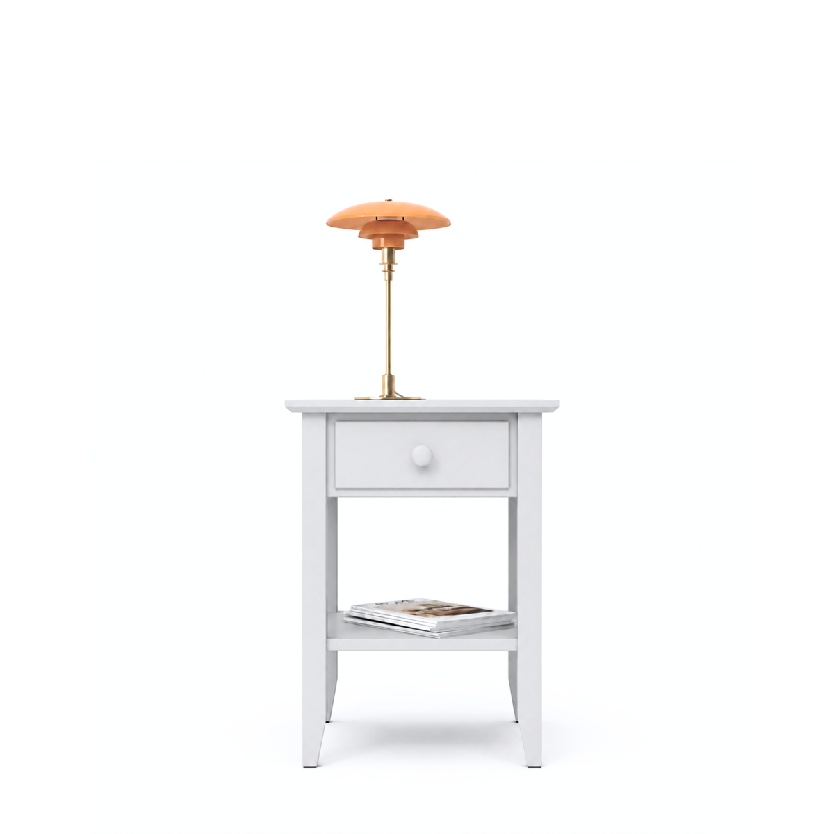 Table de chevet 1S N01 Scandi en bois gris