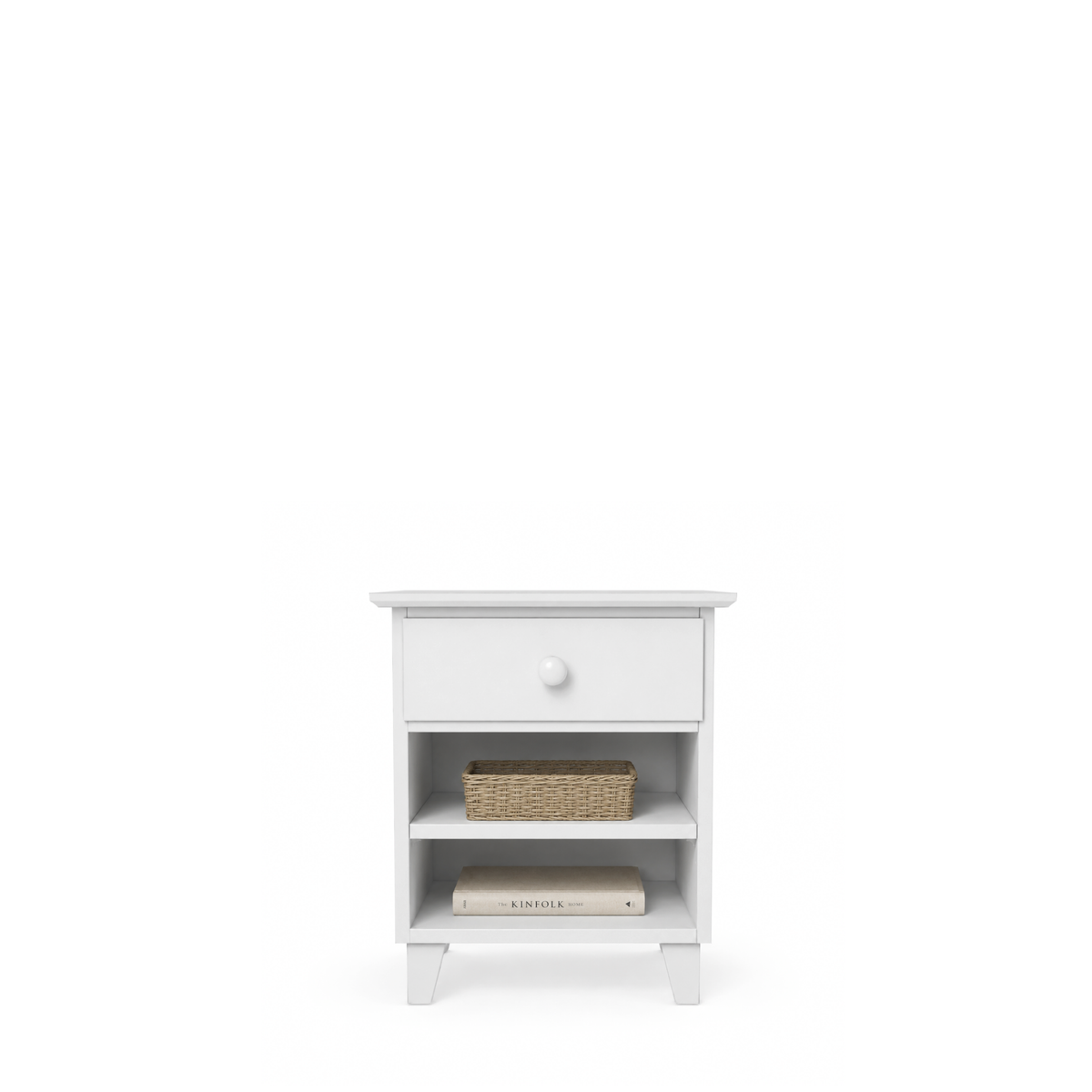Table de chevet 1S N02 Scandi en bois blanc
