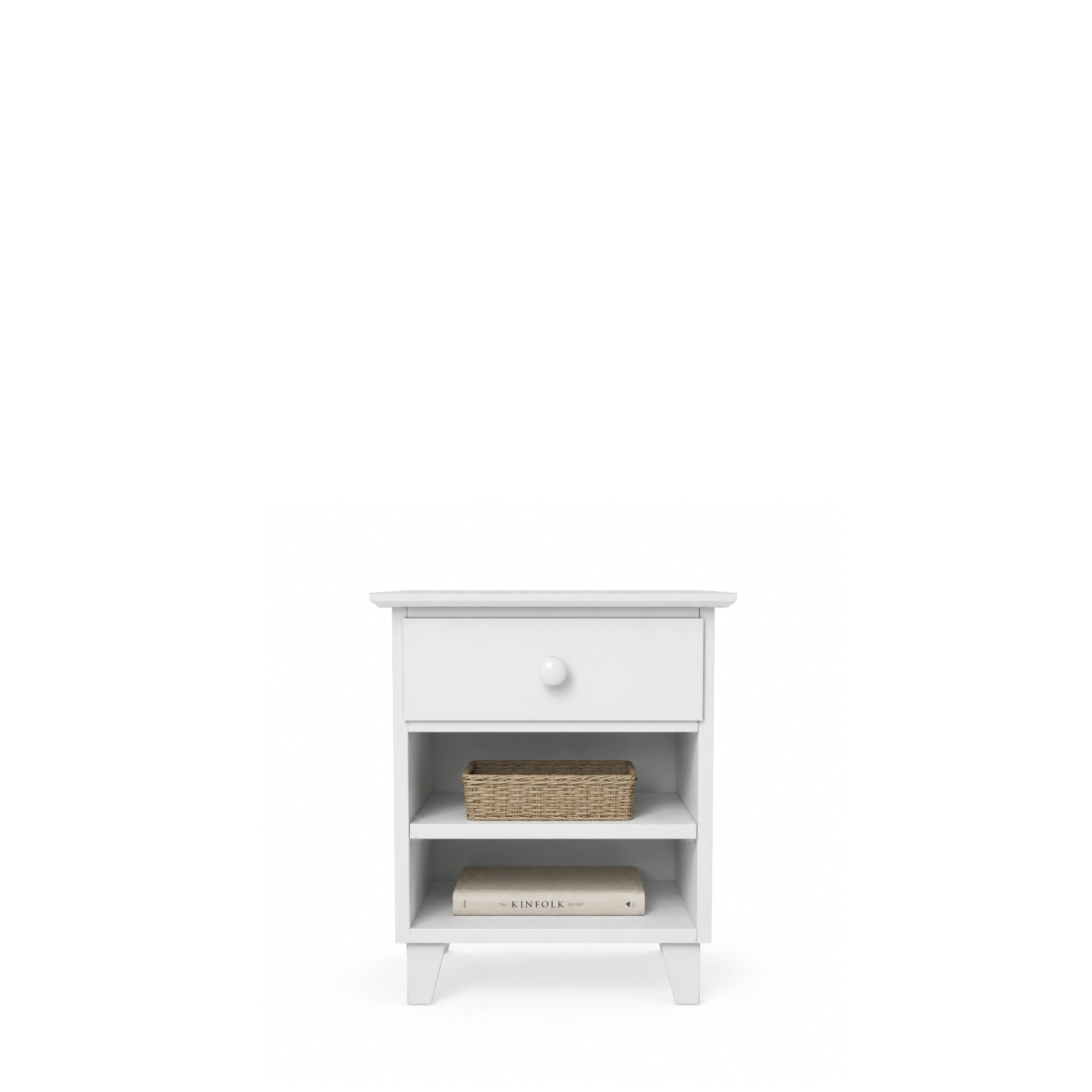 Table de chevet 1S N02 Scandi en bois blanc