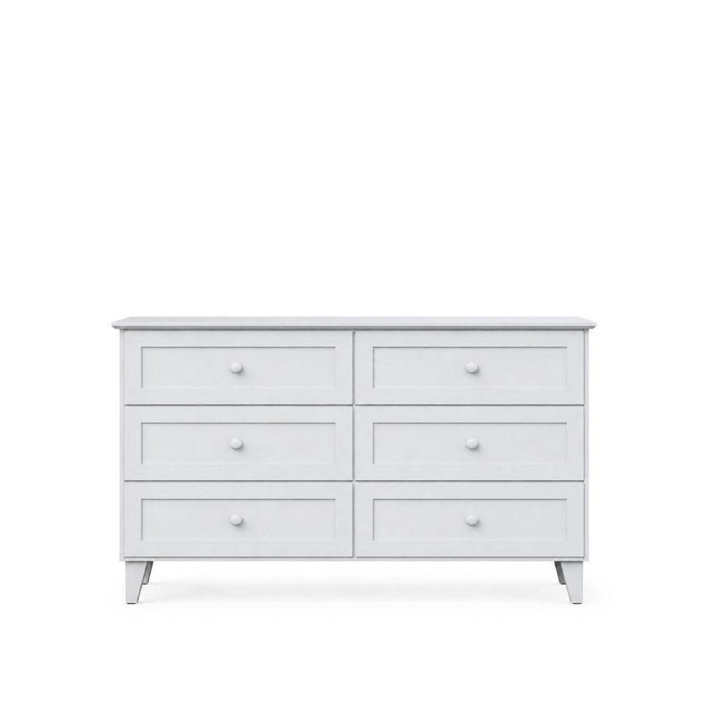 Commode z 6 tiroirmi en bois gris 154 cm – chambre, style scandinave