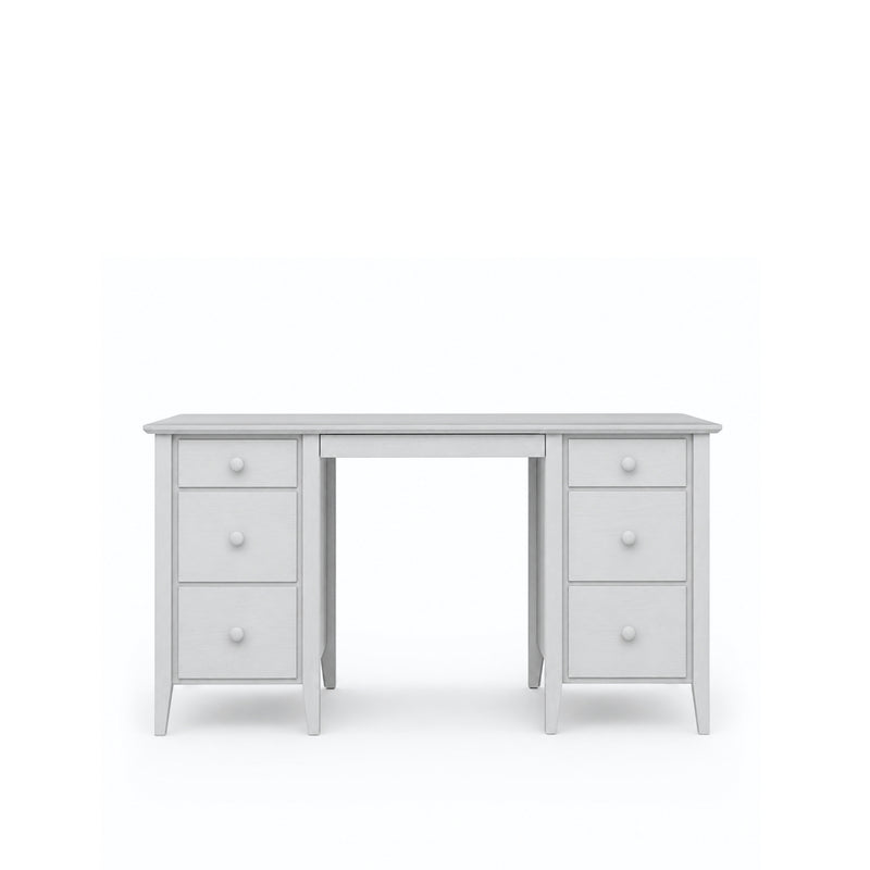 Bureau z 6 tiroirmi en bois gris – bureau i chambre de jeune, scandinave