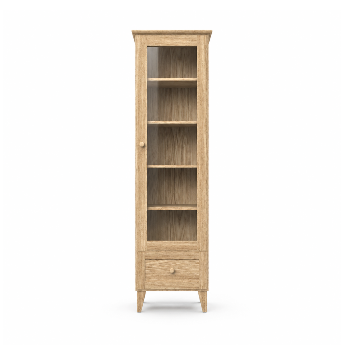 Vitrine 1S 57 Scandi en chêne chêne naturel