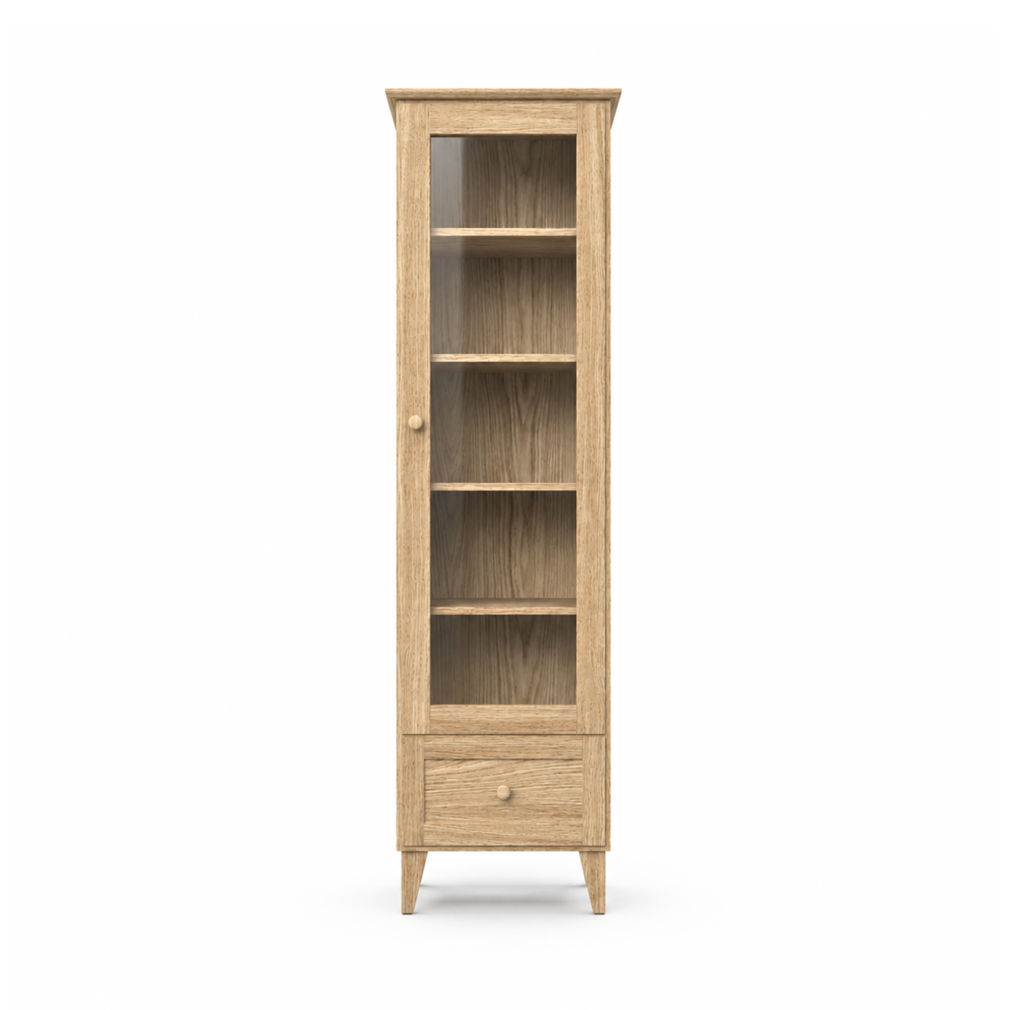 Vitrine 1S 57 Scandi en chêne chêne naturel
