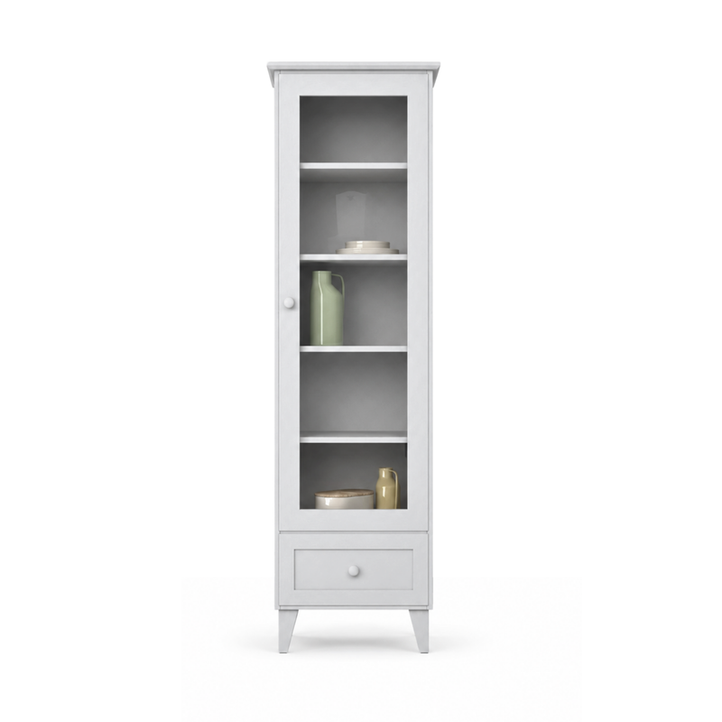 Holzvitrine 1S 57 Scandi grau