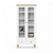 Holzvitrine 1S 90 Scandi weiß / natürliche Eiche